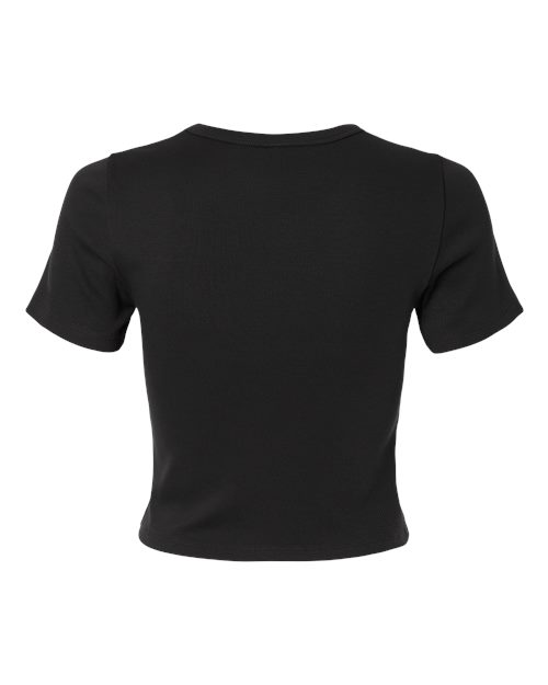 Women's Baby Rib Cropped Tee - Black Back