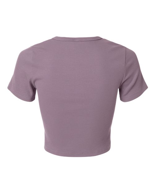 Women's Baby Rib Cropped Tee - Smokey Violet Back