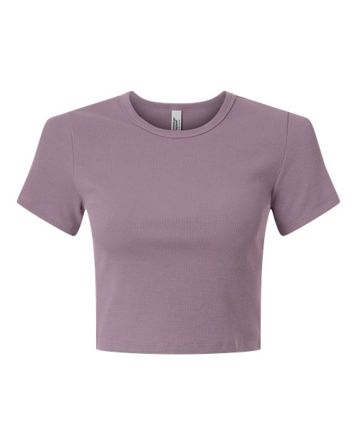 Women's Baby Rib Cropped Tee - Smokey Violet Front