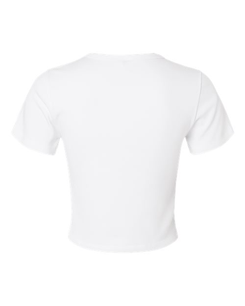 Women's Baby Rib Cropped Tee - White Back