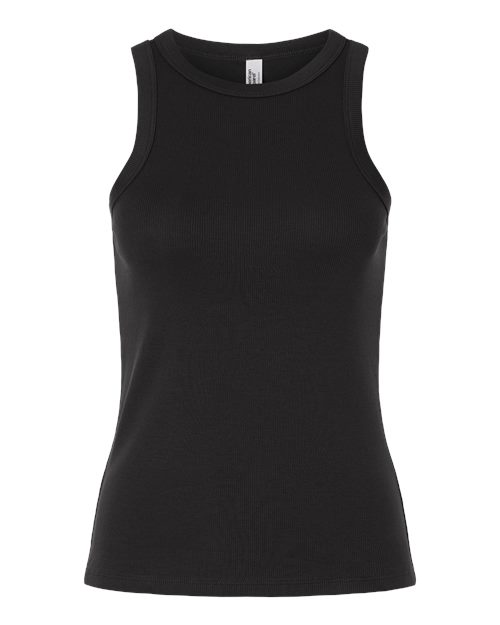 Women's Baby Rib Tank - Black Front