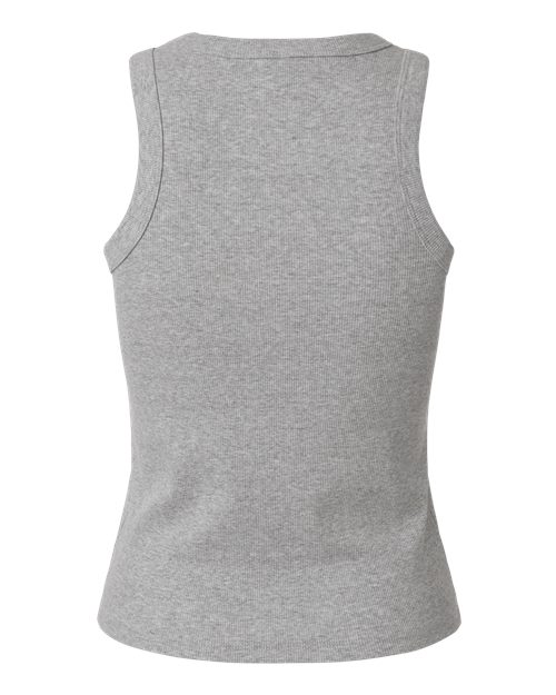 Women's Baby Rib Tank - Heather Grey Back