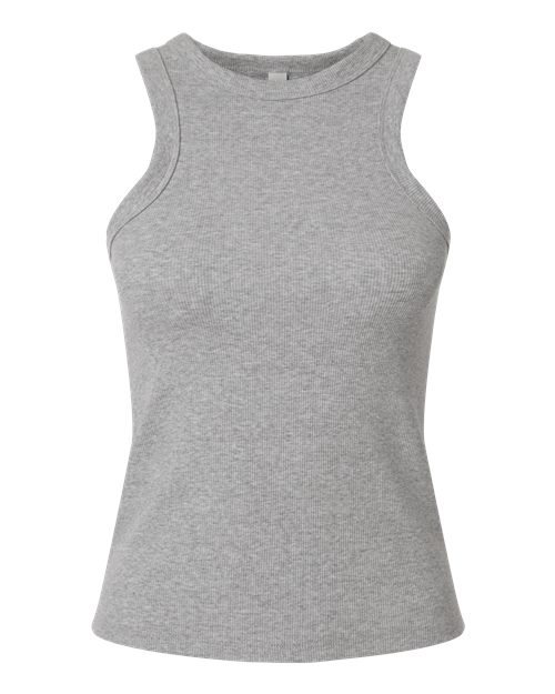 Women's Baby Rib Tank - Heather Grey Front