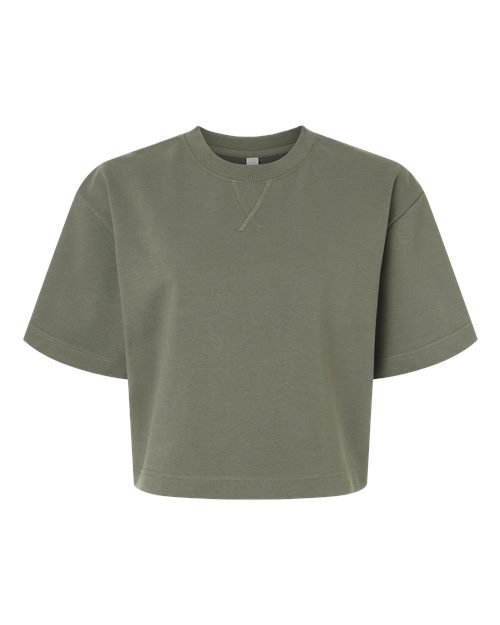 Women's French Terry Mid-Length Boxy Top - Lieutenant Front