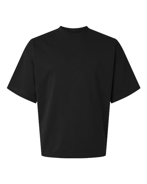 Unisex French Terry Ex Crew - Black Front