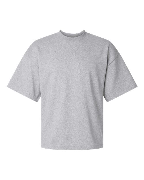 Unisex French Terry Ex Crew - Heather Grey Front