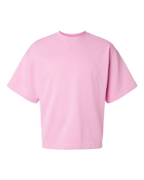 Unisex French Terry Ex Crew - Powder Pink Front
