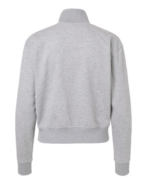 Women's French Terry Full-Zip Jacket - Heather Grey Back