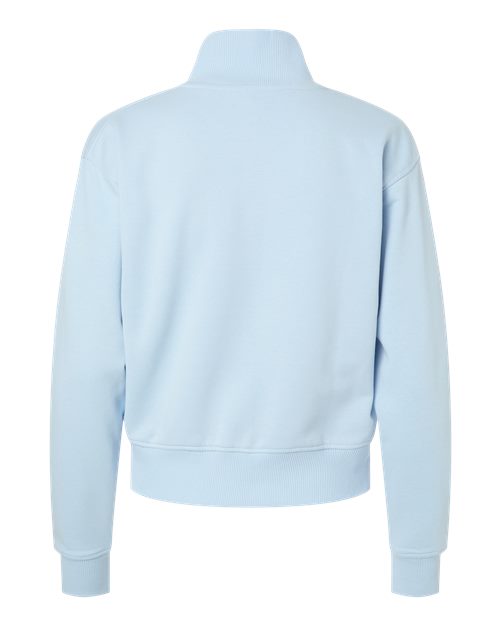 Women's French Terry Full-Zip Jacket - Powder Blue Back