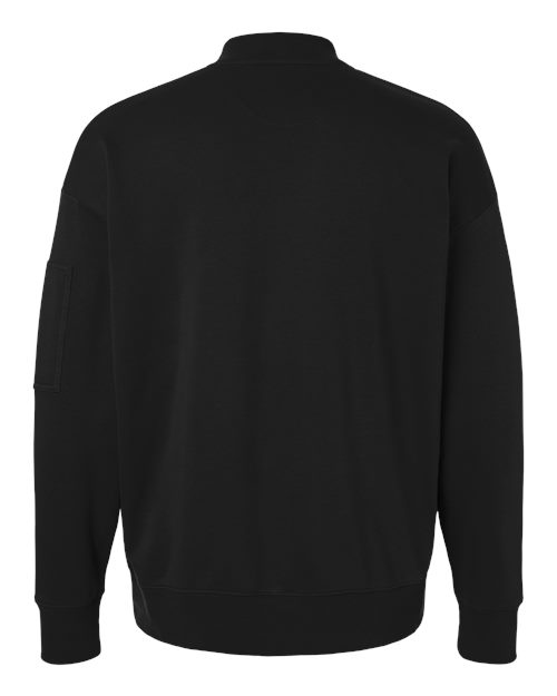 Unisex French Terry Bomber Jacket - Black Back