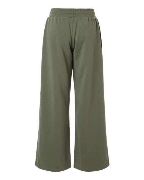 Women's French Terry Wide Leg Pants - Lieutenant Back