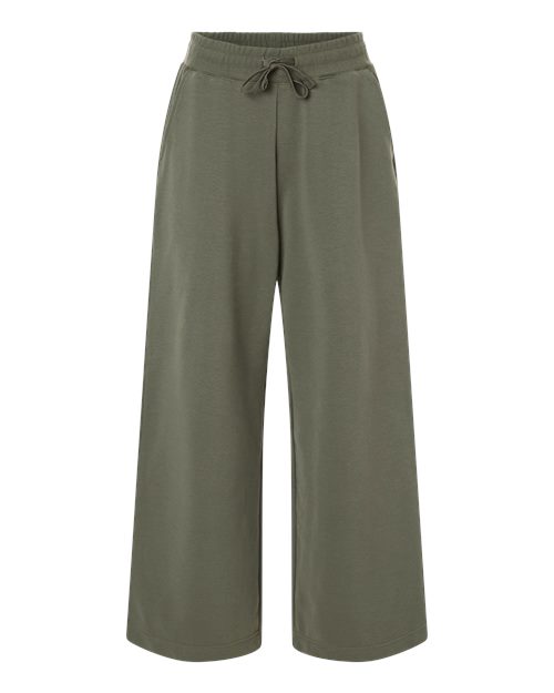 Women's French Terry Wide Leg Pants - Lieutenant Front