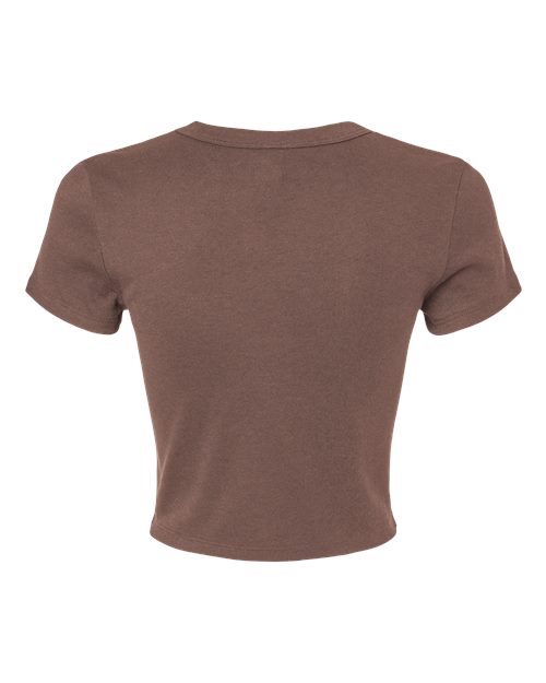 Women's Micro Rib Baby Tee - Solid Cocoa Blend Back