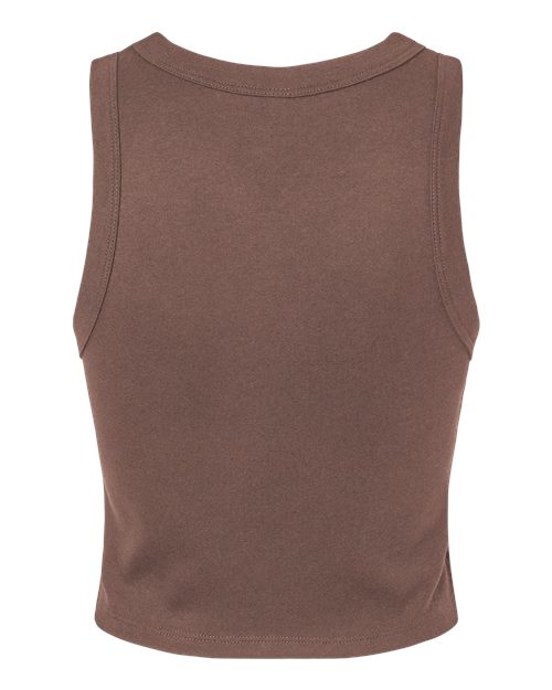 Women's Micro Rib Racer Tank - Solid Cocoa Blend Back