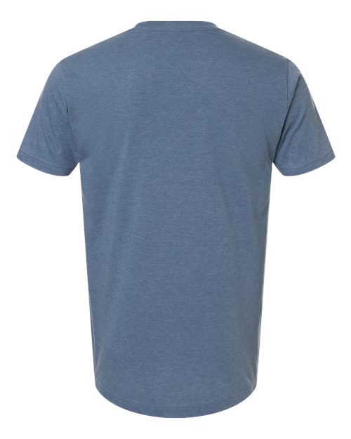 Unisex Fine Jersey T-Shirt - Heather Indigo Blue Back