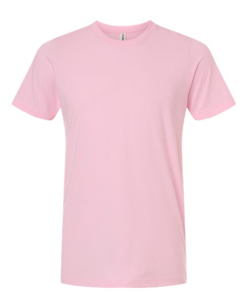 Tultex Unisex Combed CVC T-Shirt - Heather Light Pink Front