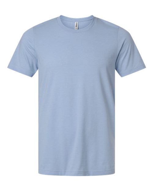Unisex Combed CVC T-Shirt - Heather Sky Blue Front