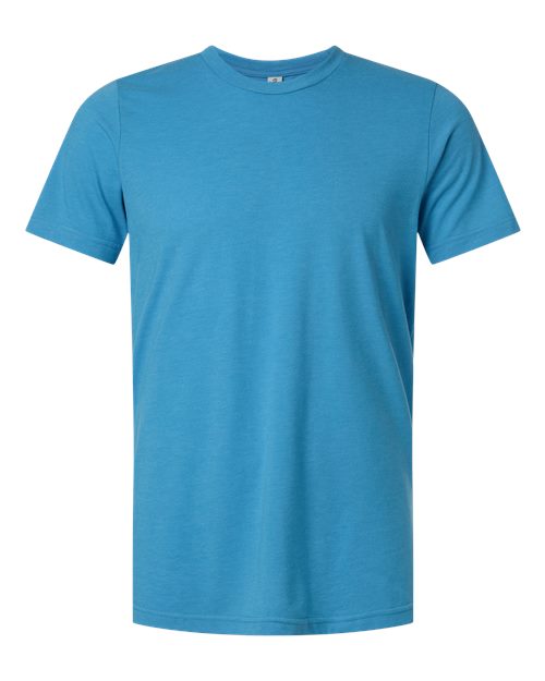 Unisex Combed CVC T-Shirt - Heather Aquamarine Front