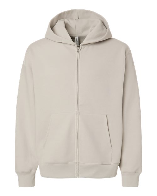Unisex 10 oz Full-Zip Hoodie Sweatshirt - Dust Front