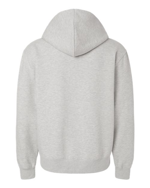 Unisex 10 oz Full-Zip Hoodie Sweatshirt - Vintage Heather Grey Back