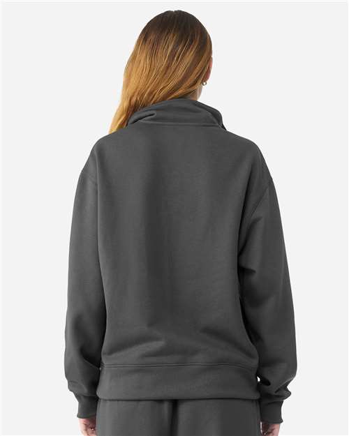 Unisex 10 oz Quarter-Zip Pullover Sweatshirt - Asphalt Back