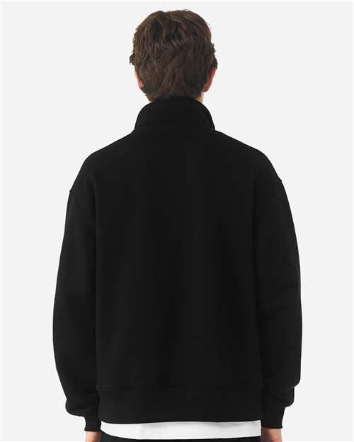 Unisex 10 oz Quarter-Zip Pullover Sweatshirt - Black Back