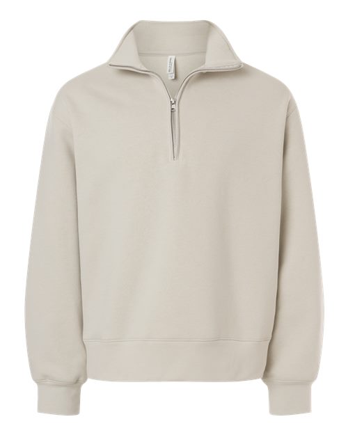 BELLA + CANVAS Unisex 10 oz Quarter-Zip Pullover Sweatshirt - Dust Front
