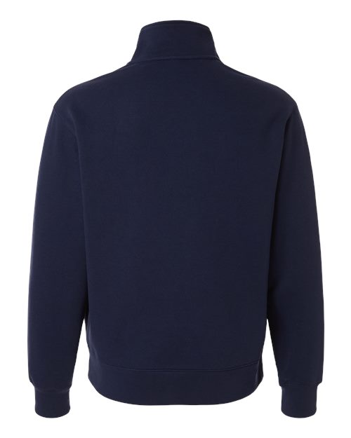 Unisex 10 oz Quarter-Zip Pullover Sweatshirt - Navy Back