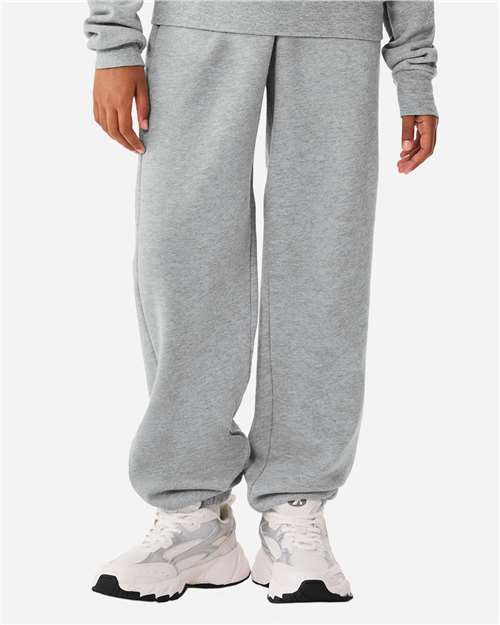 BELLA + CANVAS Youth Sponge Fleece Sweatpants - Model Front