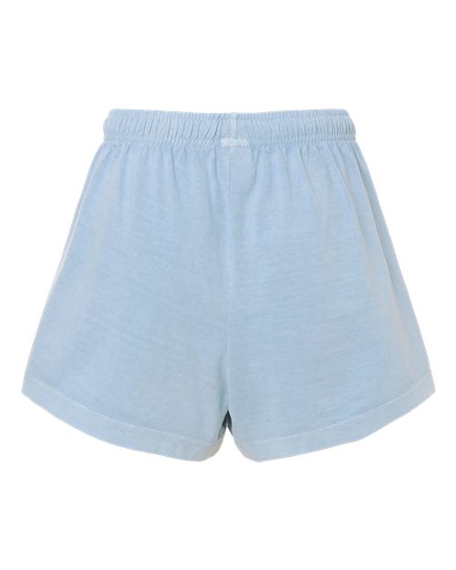 Women's Garment-Dyed Shorts - Light Washed Denim Back