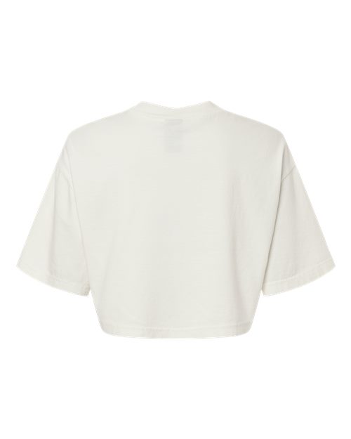 Women's Garment-Dyed Cropped Tee - Vintage White Back