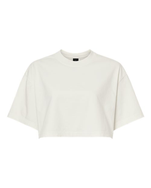 Women's Garment-Dyed Cropped Tee - Vintage White Front
