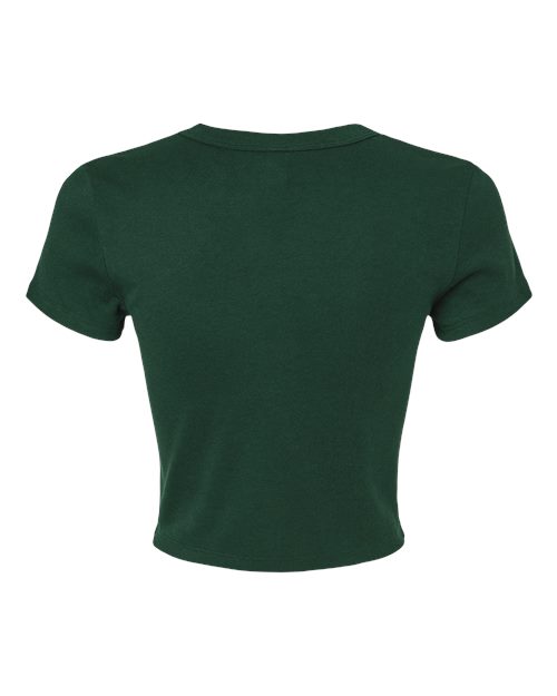 Women's Micro Rib Baby Tee - Solid Forest Blend Back
