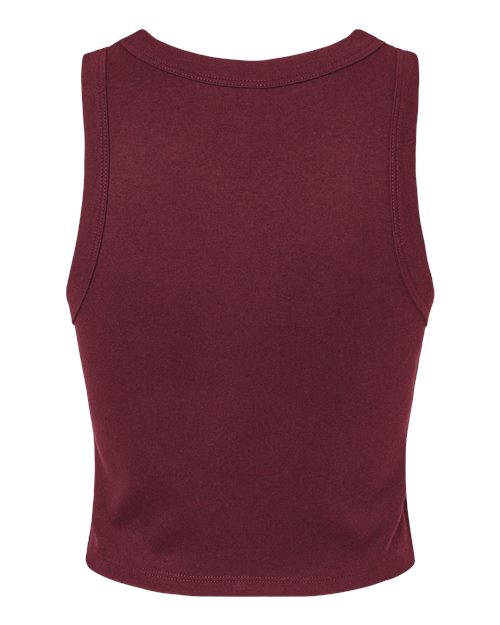 Women's Micro Rib Racer Tank - Solid Maroon Blend Back