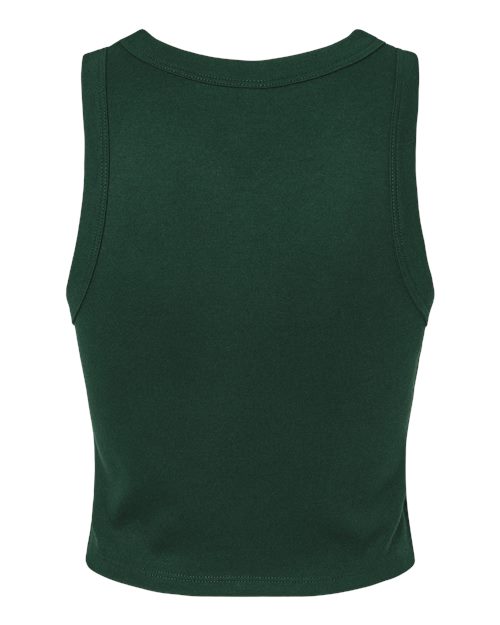 Women's Micro Rib Racer Tank - Solid Forest Blend Back