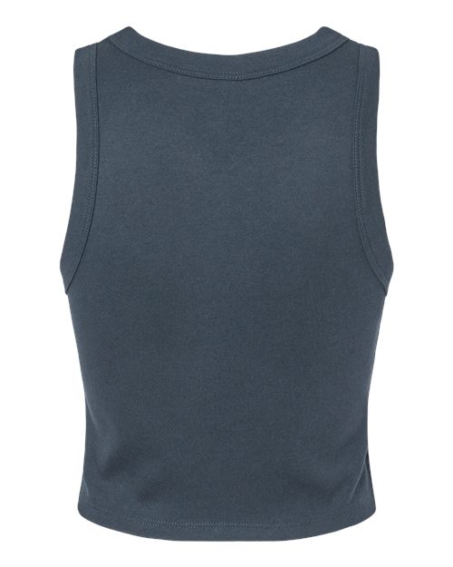 Women's Micro Rib Racer Tank - Solid Vintage Navy Blend Back