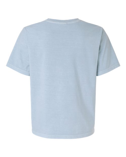 Women's Garment-Dyed Tee - Light Washed Denim Back