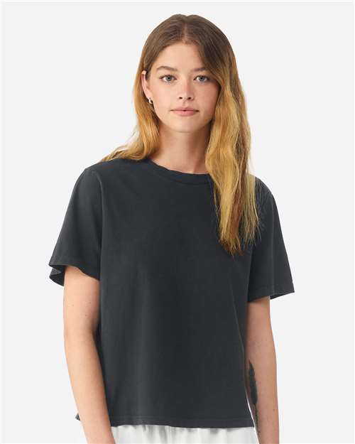 Women's Garment-Dyed Tee - Washed Black Front