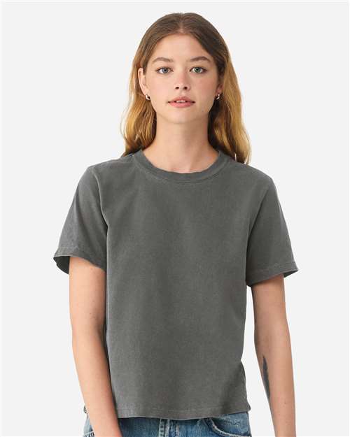 Women's Garment-Dyed Tee - Washed Charcoal Front