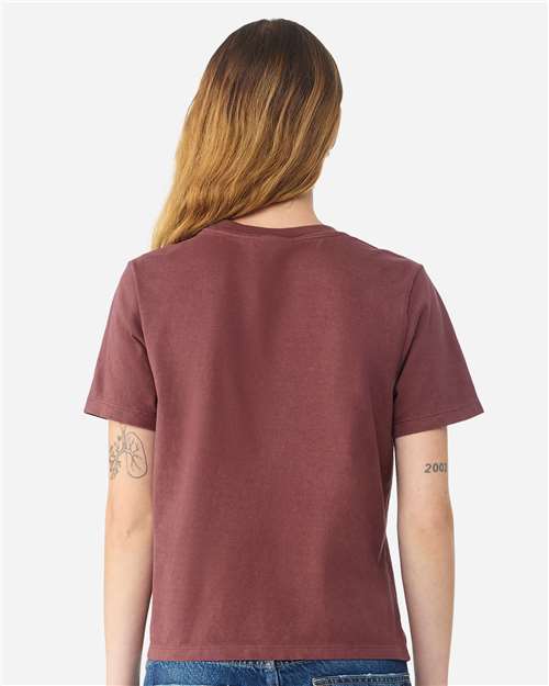 Women's Garment-Dyed Tee - Washed Maroon Back