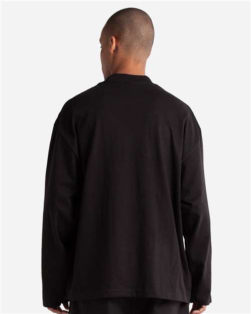 Unisex Max Heavyweight Oversized Long Sleeve T-Shirt - Black Back