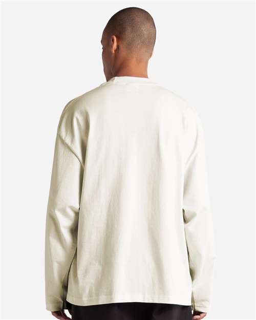 Unisex Max Heavyweight Oversized Long Sleeve T-Shirt - Off white Back