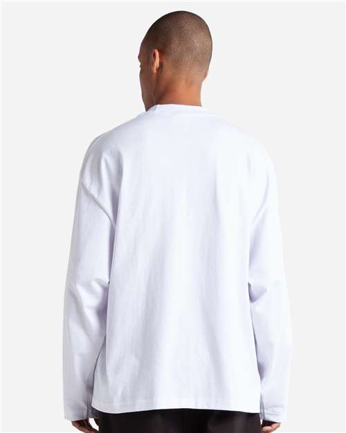 Unisex Max Heavyweight Oversized Long Sleeve T-Shirt - White Back