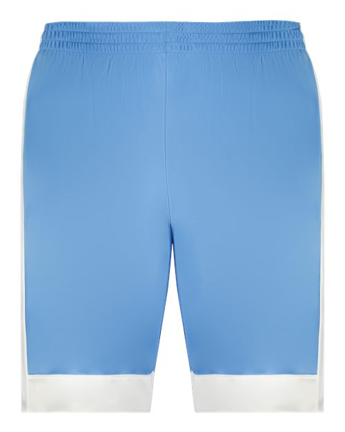 Augusta Sportswear Youth Match-Up Basketball Shorts - Columbia Blue/ White Front
