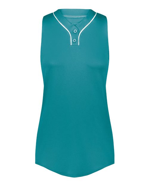 Women's Cutter Jersey - Teal/ White Front