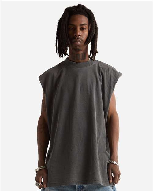Unisex Garment-Dyed Muscle Tee - Shadow Front