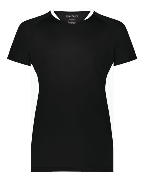 Unisex Octane Soccer Jersey - Black/ White Front