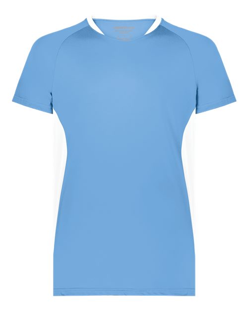 Unisex Octane Soccer Jersey - Columbia Blue/ White Front