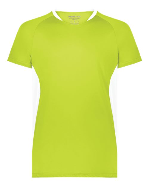 Unisex Octane Soccer Jersey - Lime/ White Front