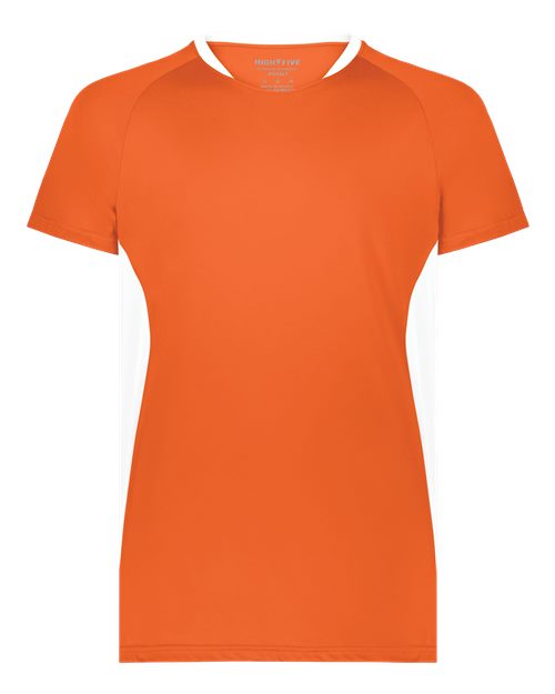 Unisex Octane Soccer Jersey - Orange/ White Front